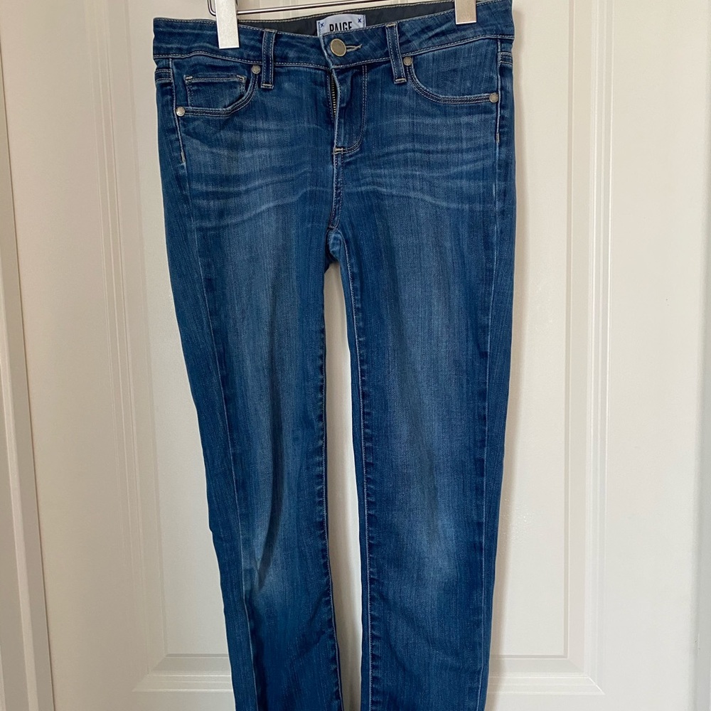 Paige skinny jeans, frayed hem